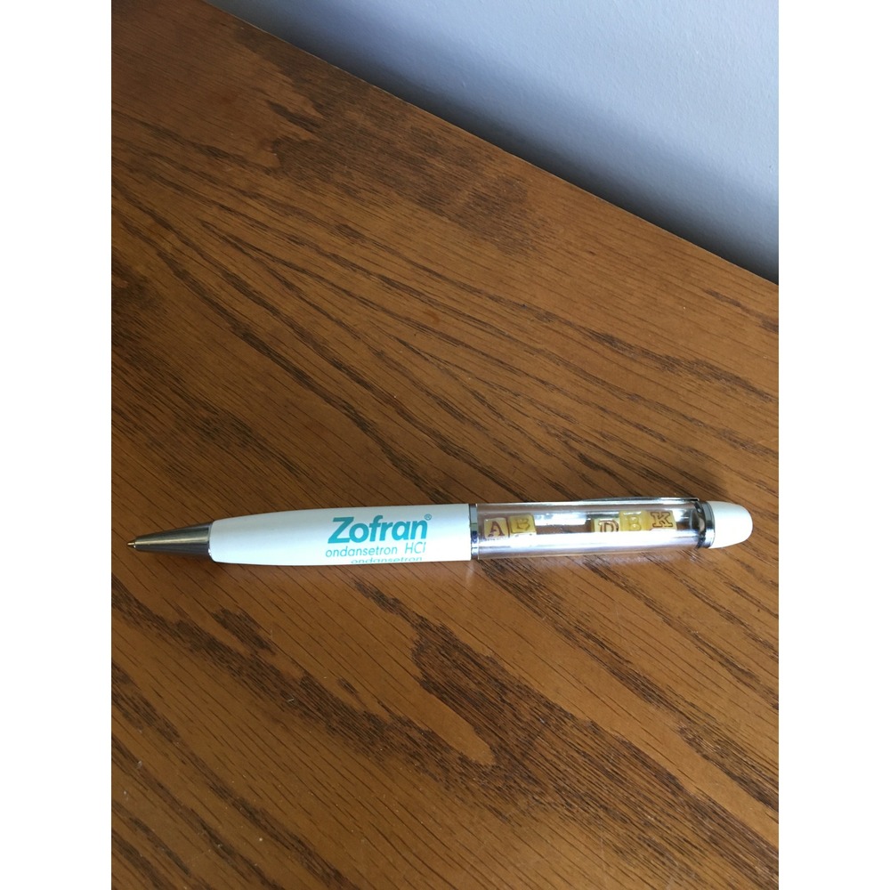 Vintage Zofran Ballpoint Pen Drug Rep Floating Letter Blocks Collectible READ